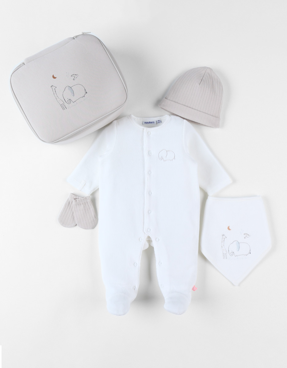 Valise de maternité, écru