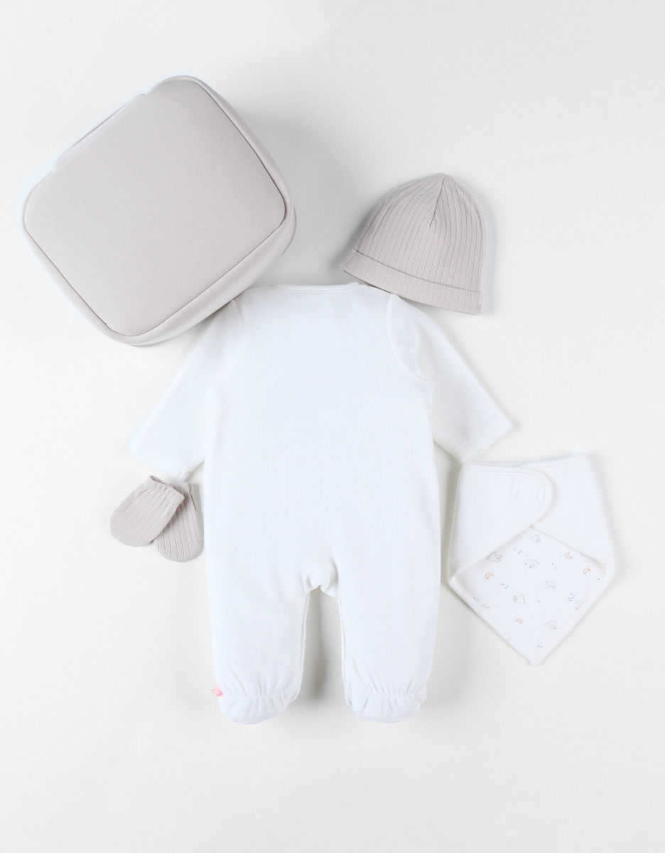 Valise de maternité, écru