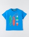 Surfplank t-shirt met korte mouwen, blauw