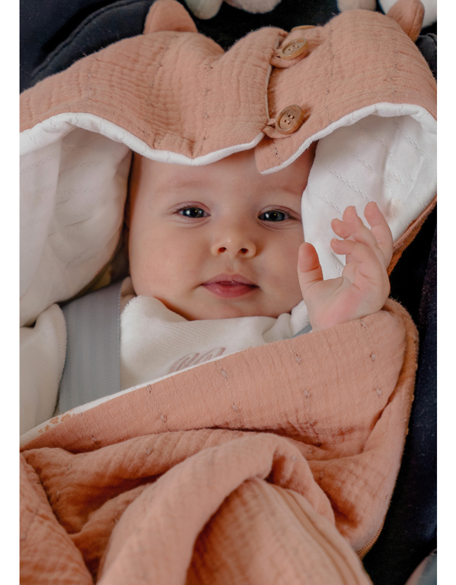 Footmuff, organic cotton muslin