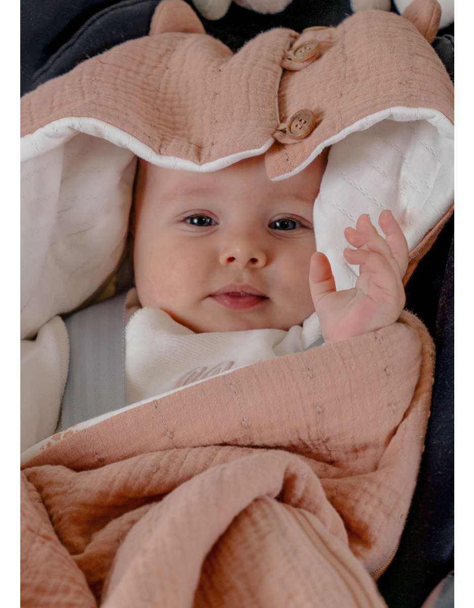 Footmuff, organic cotton muslin