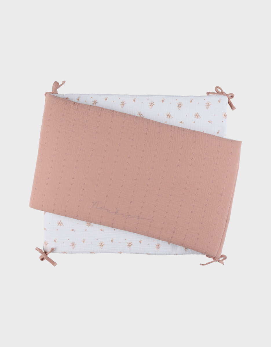 Cot bumper, organic muslin