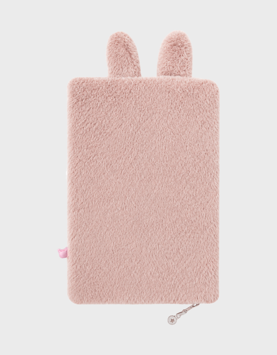 Health record cover, faux fur effect