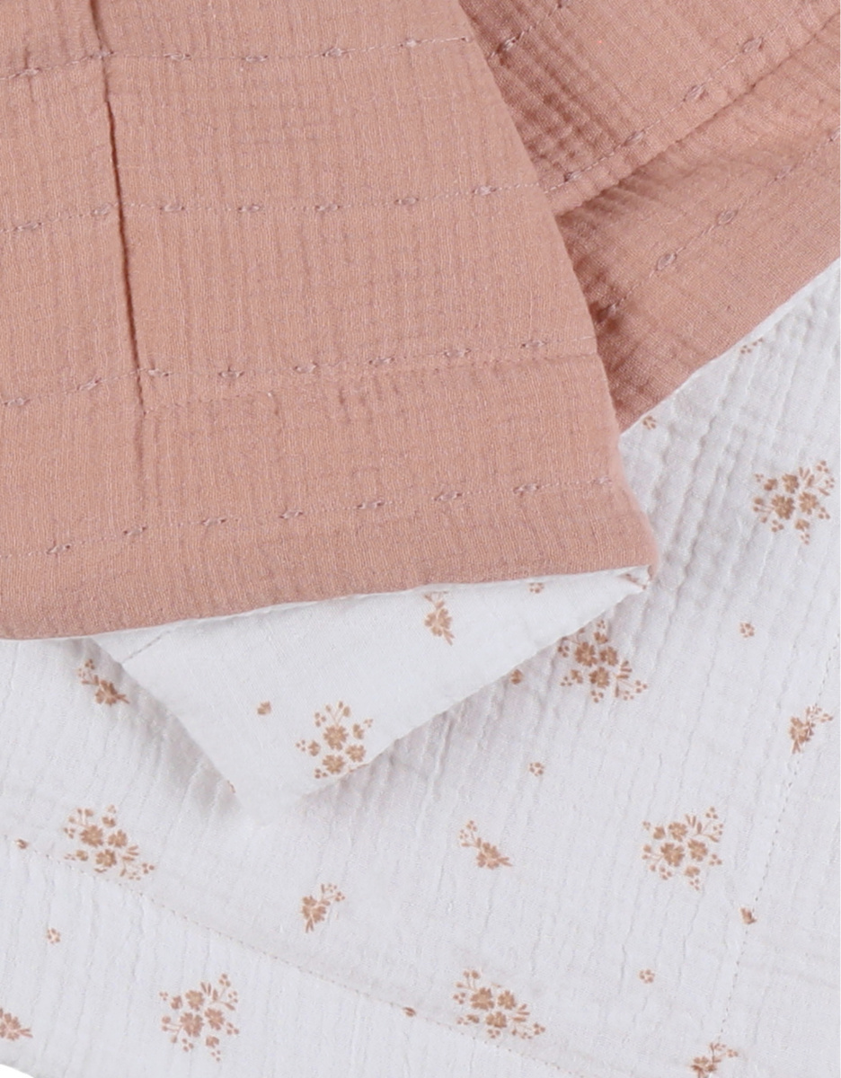 Couverture bébé 75*100cm, mousseline de coton bio