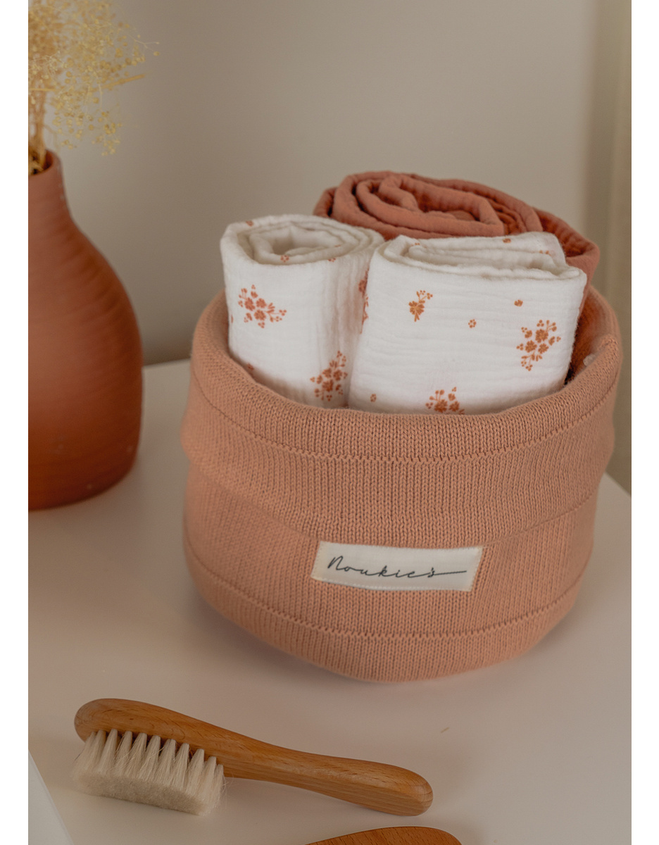 Lot de 2 langes 100*100cm, mousseline de coton bio