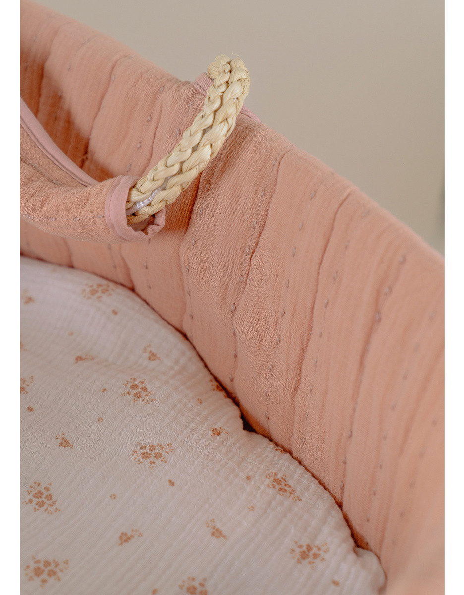 Moses basket, organic cotton muslin