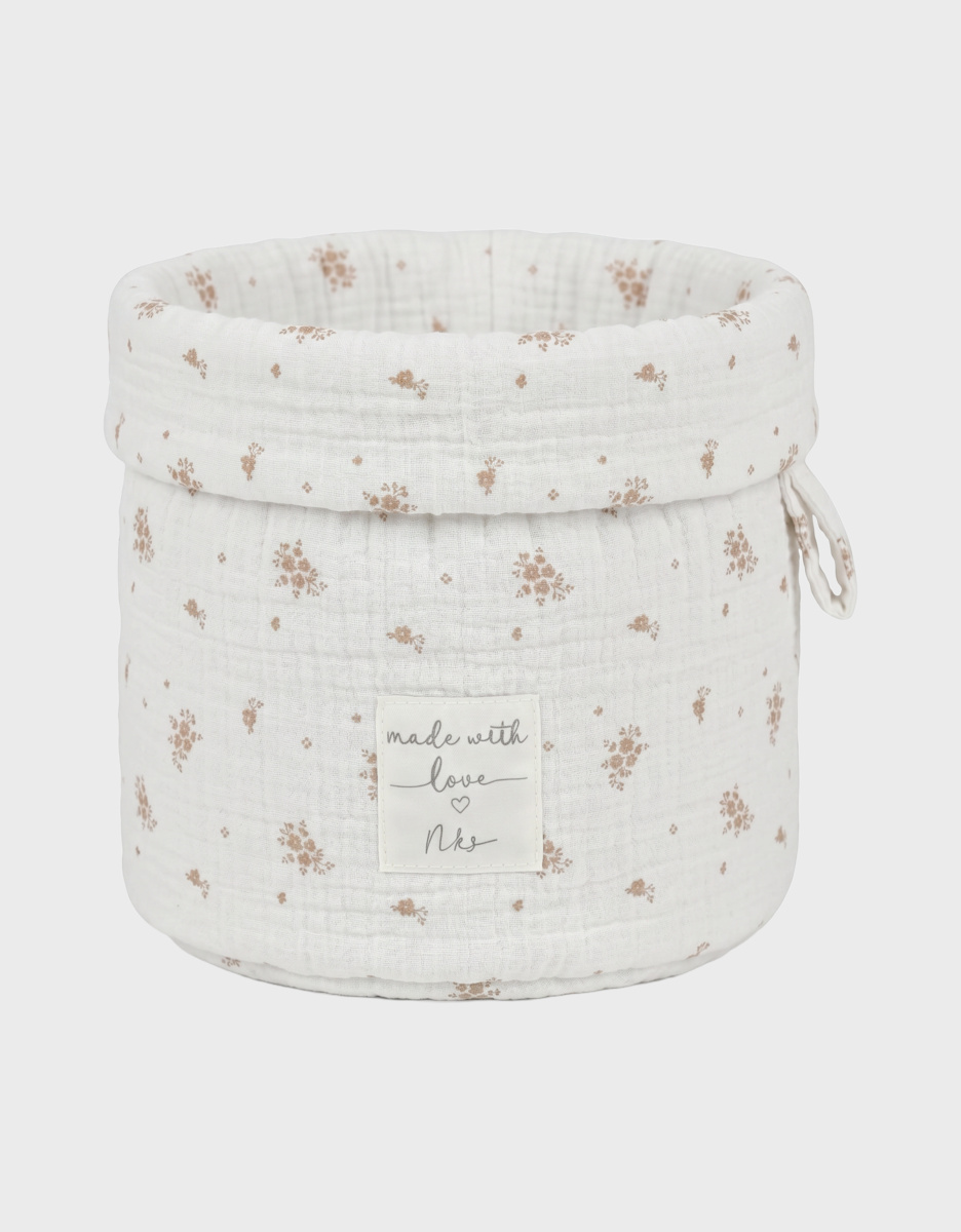 Portable storage basket, organic cotton
