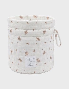Portable storage basket, organic cotton