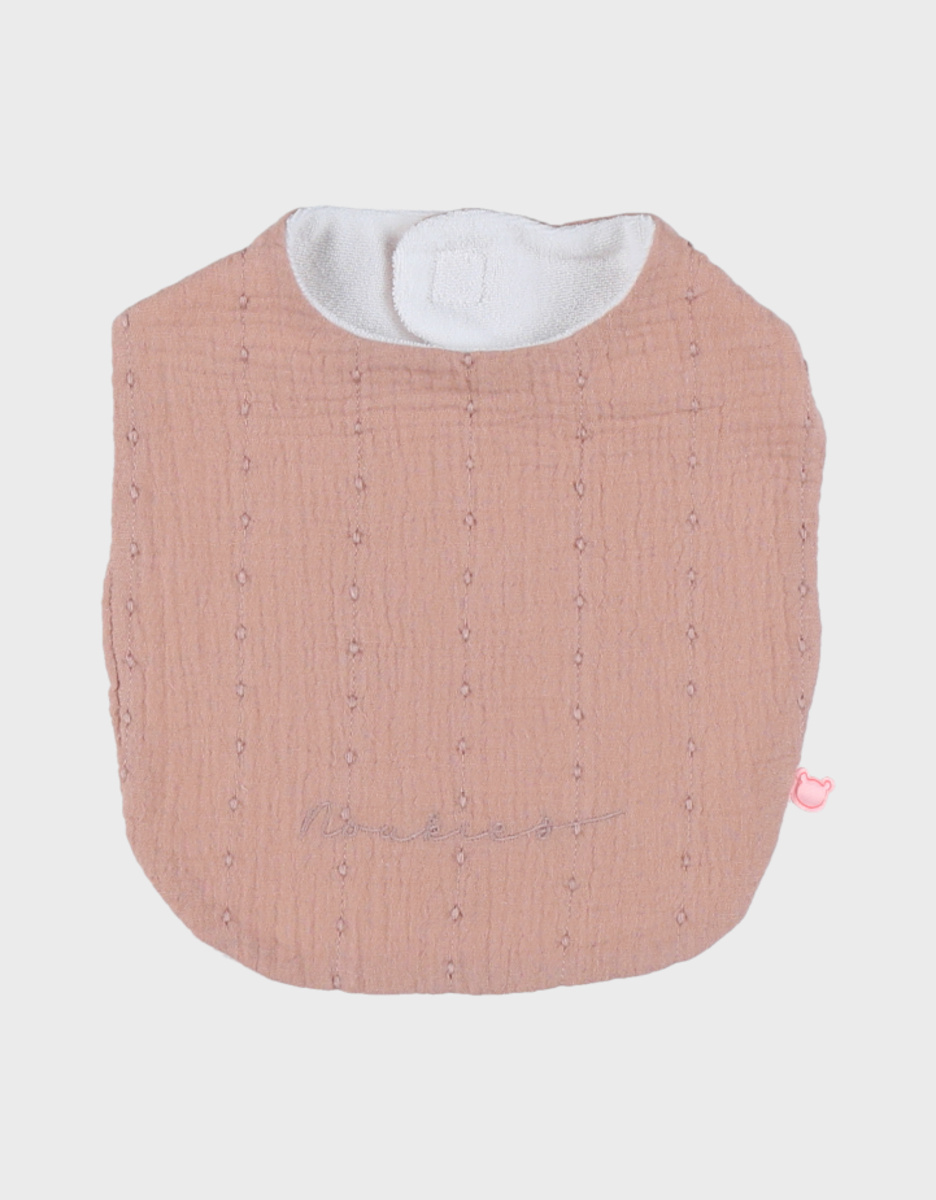 Set of 3 bibs, organic cotton muslin and terry