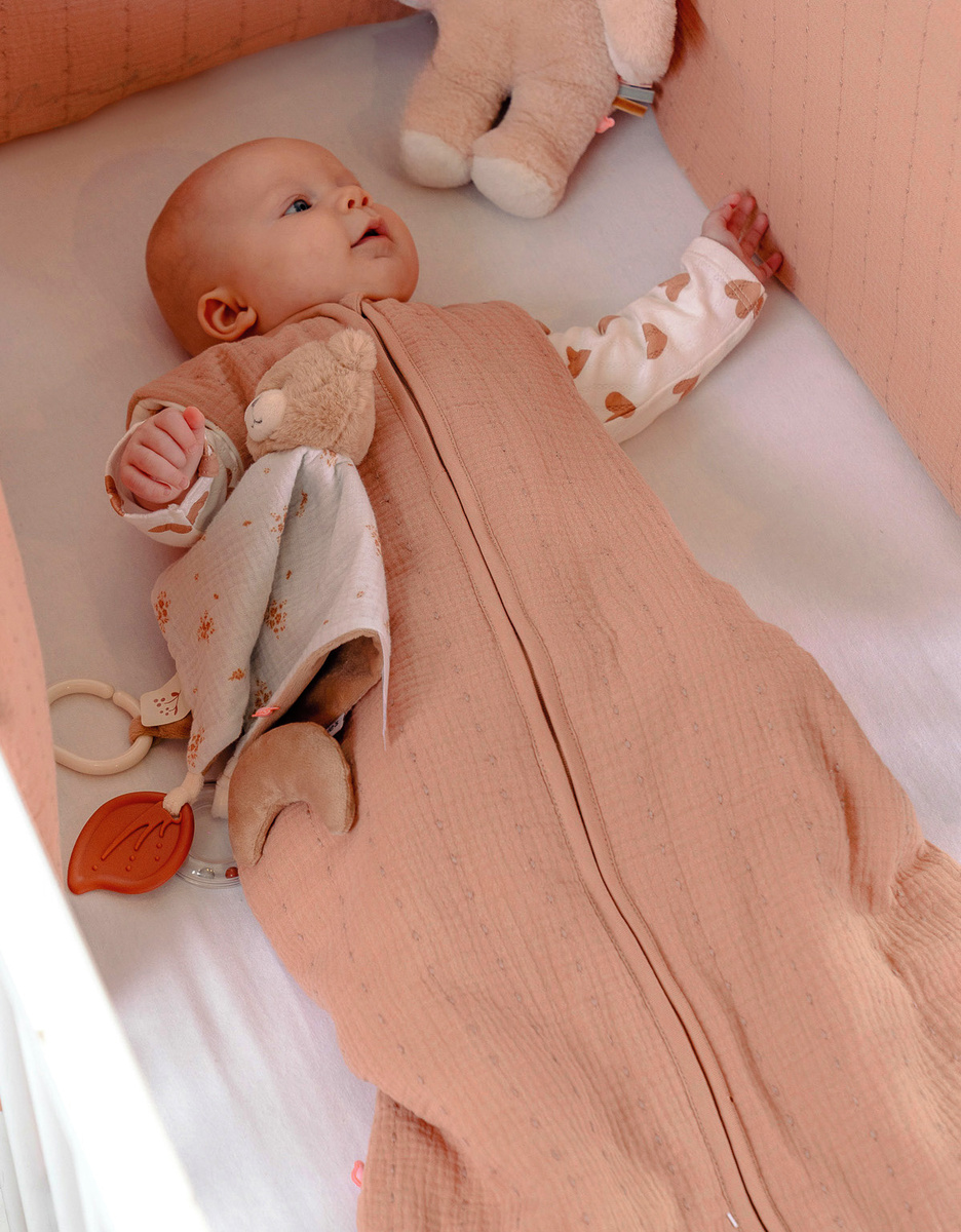Sleeping bag, organic cotton muslin, 0-3 months