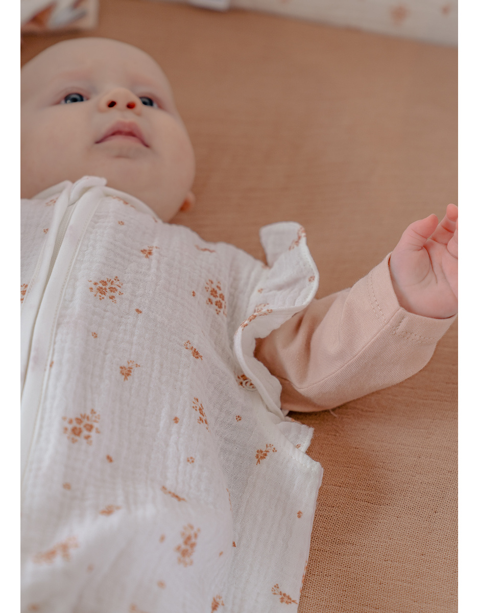 Sleeping bag, organic cotton muslin, 0-3 months