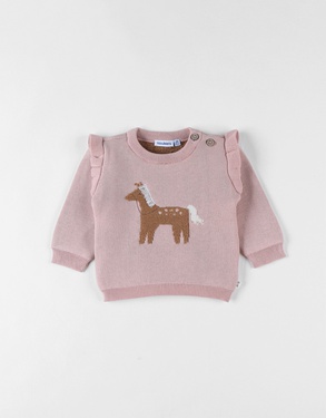 Knitted jumper, horse