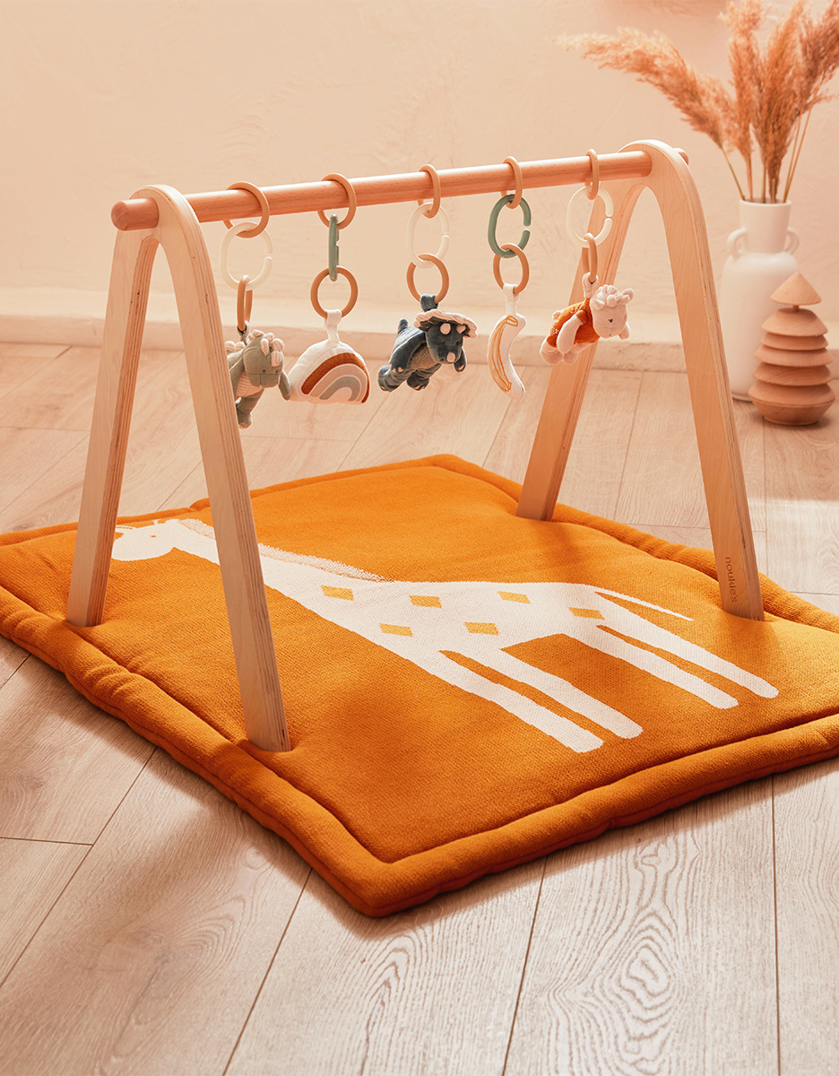 Wooden baby gym
